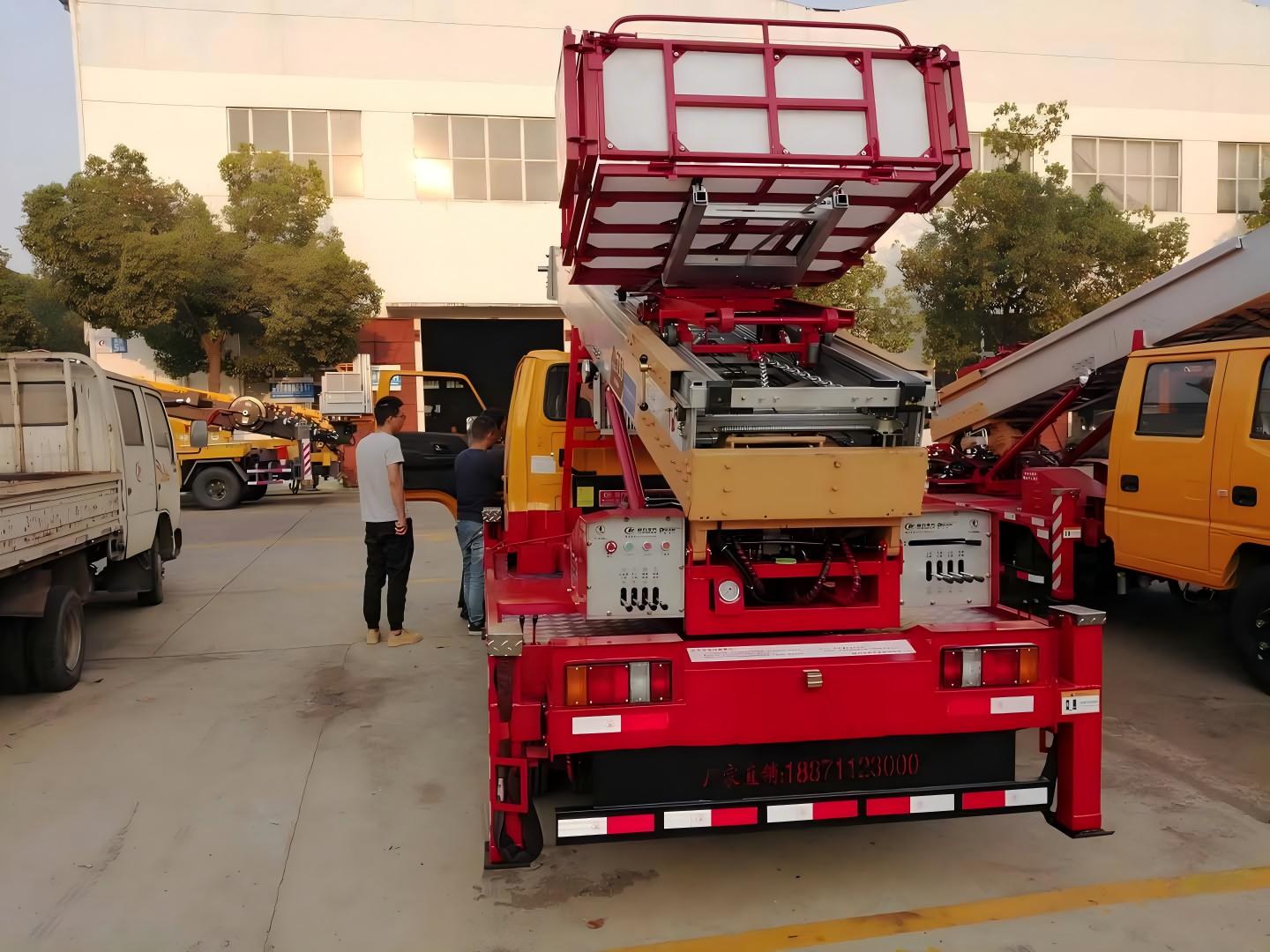JMC 33m ladder truck front profile